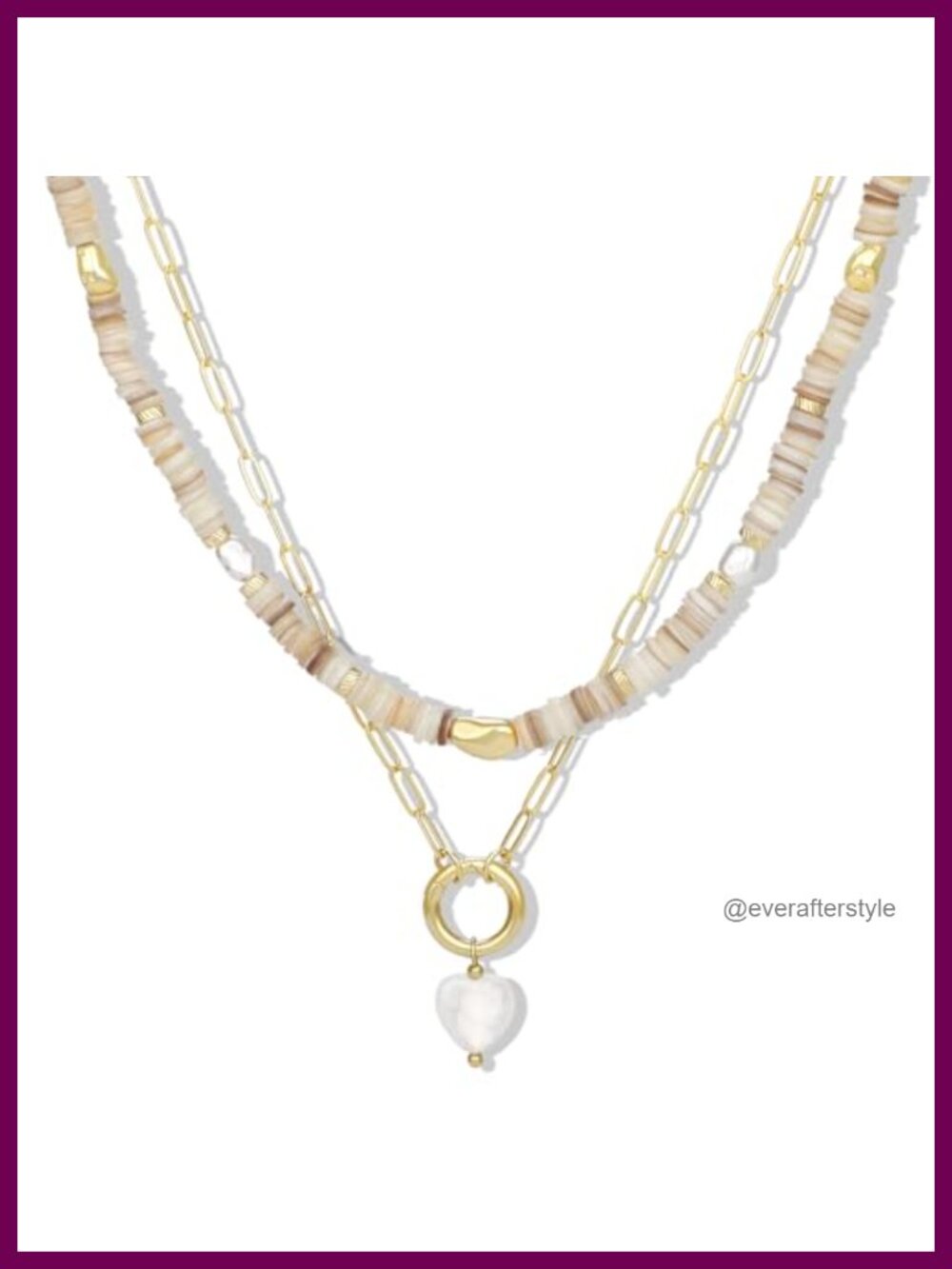 14K Gold Plated Layered Boho Bead Choker Necklace Gemstone